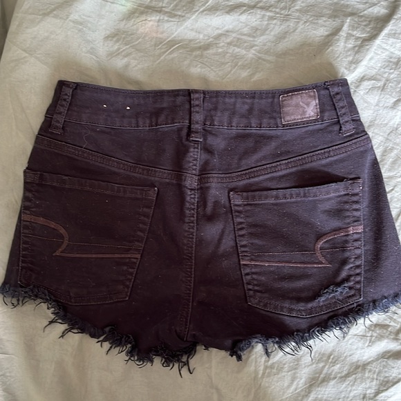 AE Black Denim Shorts - Picture 2 of 4